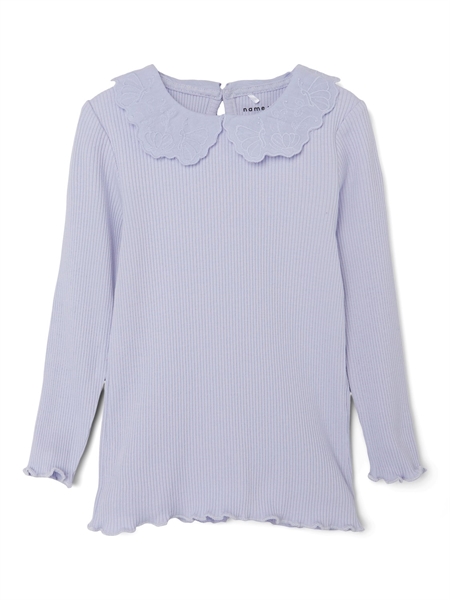 NAME IT Rib Bluse Dahlia Cosmic Sky 